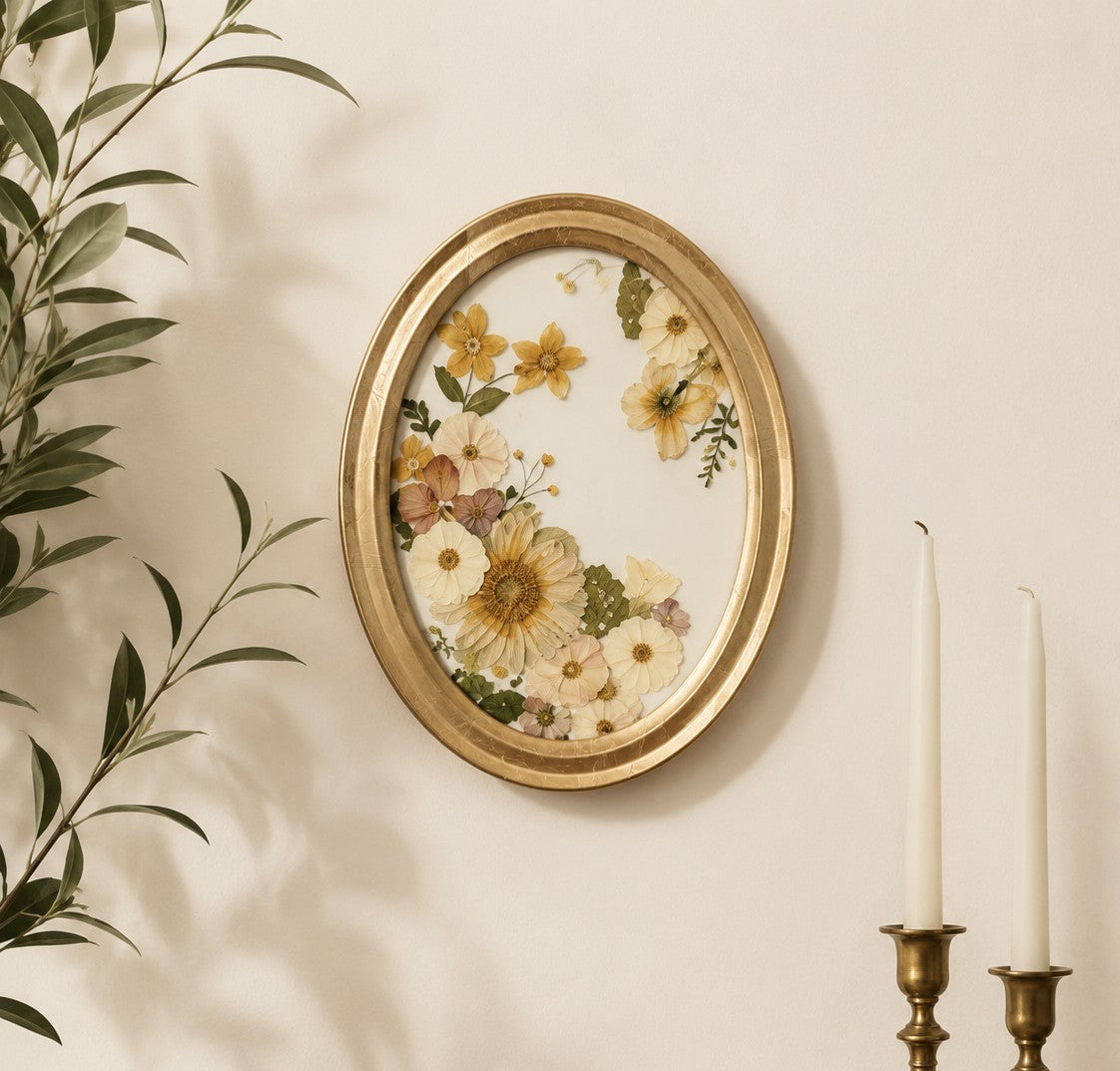Flora in Full | Gold Oval Frame