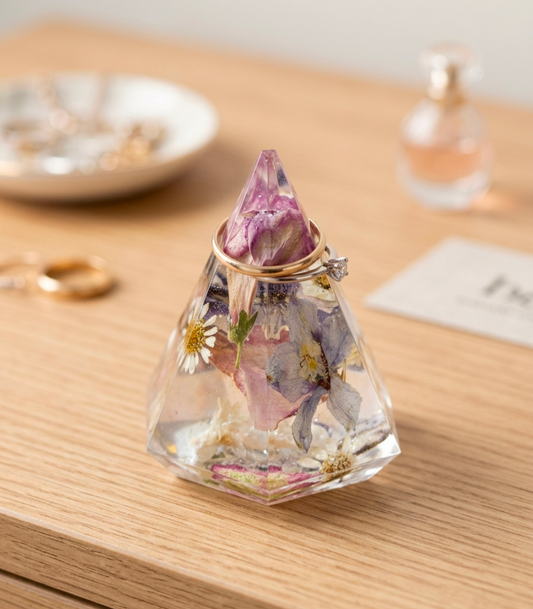 Pure Petal Ring Holder | Forever Floral Keepsake