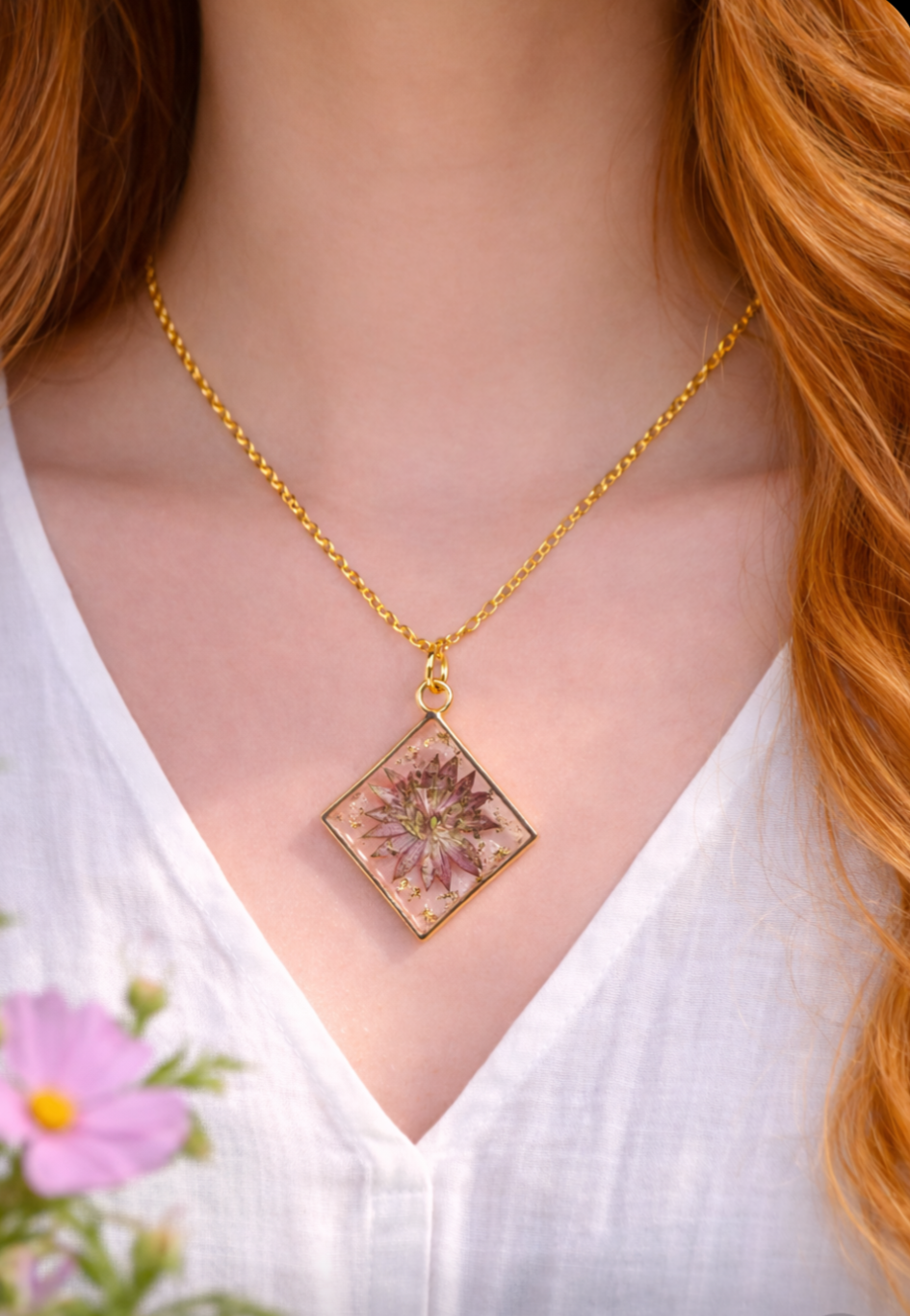 Ever After Botanical Necklace | Gold Diamond