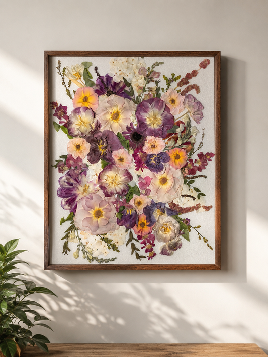 Flora in Full | Wooden Frame UV Glass | Paper Back | 16x20
