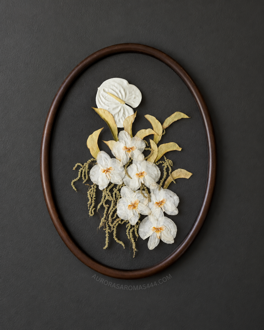 Flora in Full | Walnut Stain | 16x20 & 11x14 | Oval Frame