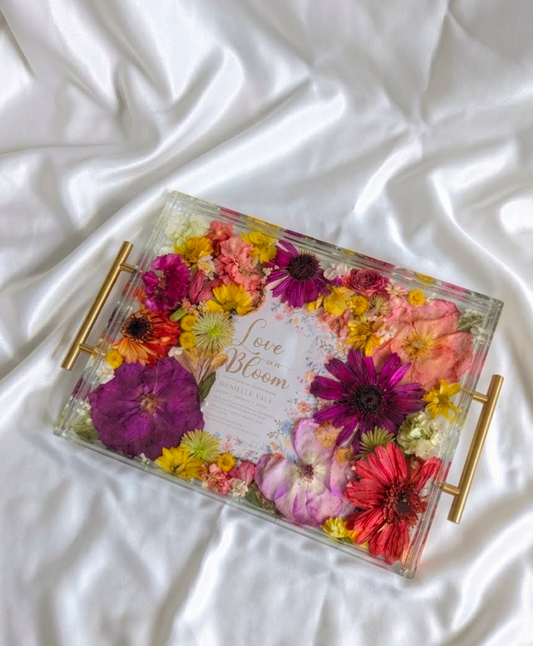Love in Bloom Tray | Clear Acrylic 12x16