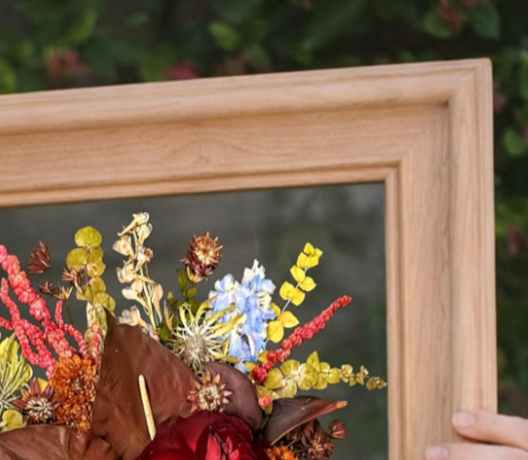 Flora in Full | Wooden Floating UV Glass | 11x14 Frame