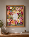 Flora in Full 16x20 With Invitation Heirloom Walnut Stain