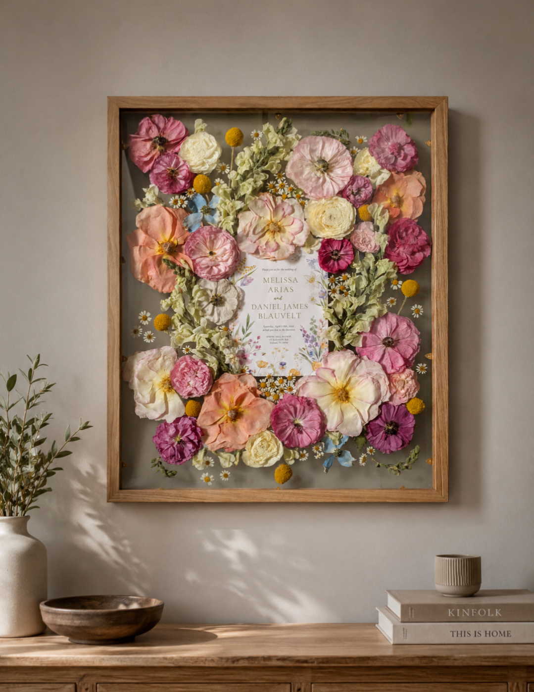 Flora in Full | Wood Floating Frame UV Glass | 16x20 | Featuring Invitation