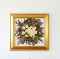 Floral Focus Style Pressed Gold Frame 20x18