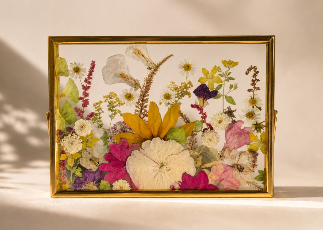 Flora in Full | 6x8 Gold Rectangle | Floating Frame