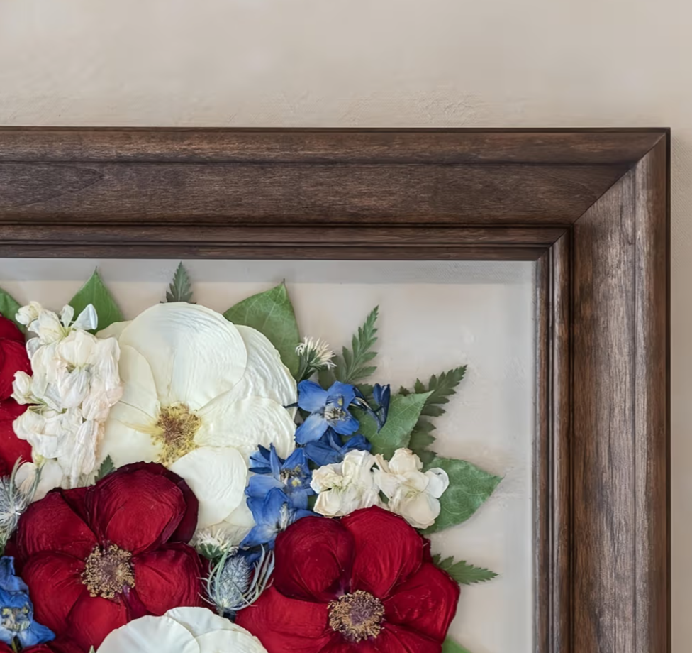 Flora in Full | Wooden Floating UV Glass | 11x14 Frame