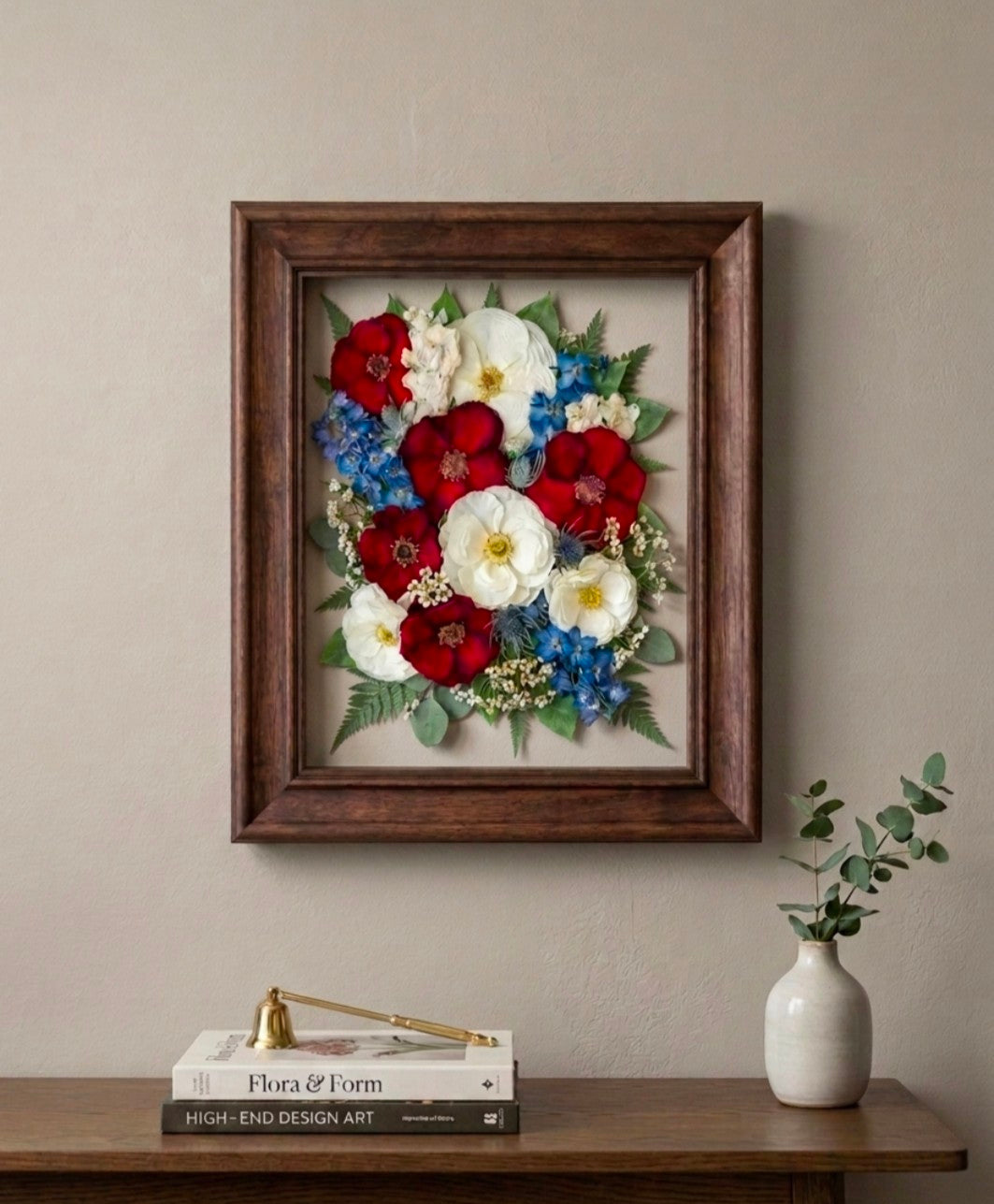 Flora in Full | Wooden Floating UV Glass | 11x14 Frame
