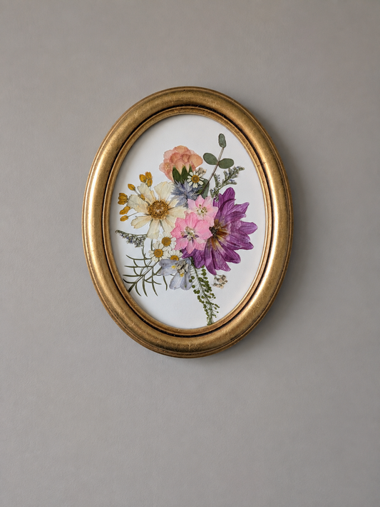 Flora in Full | Gold Oval Frame