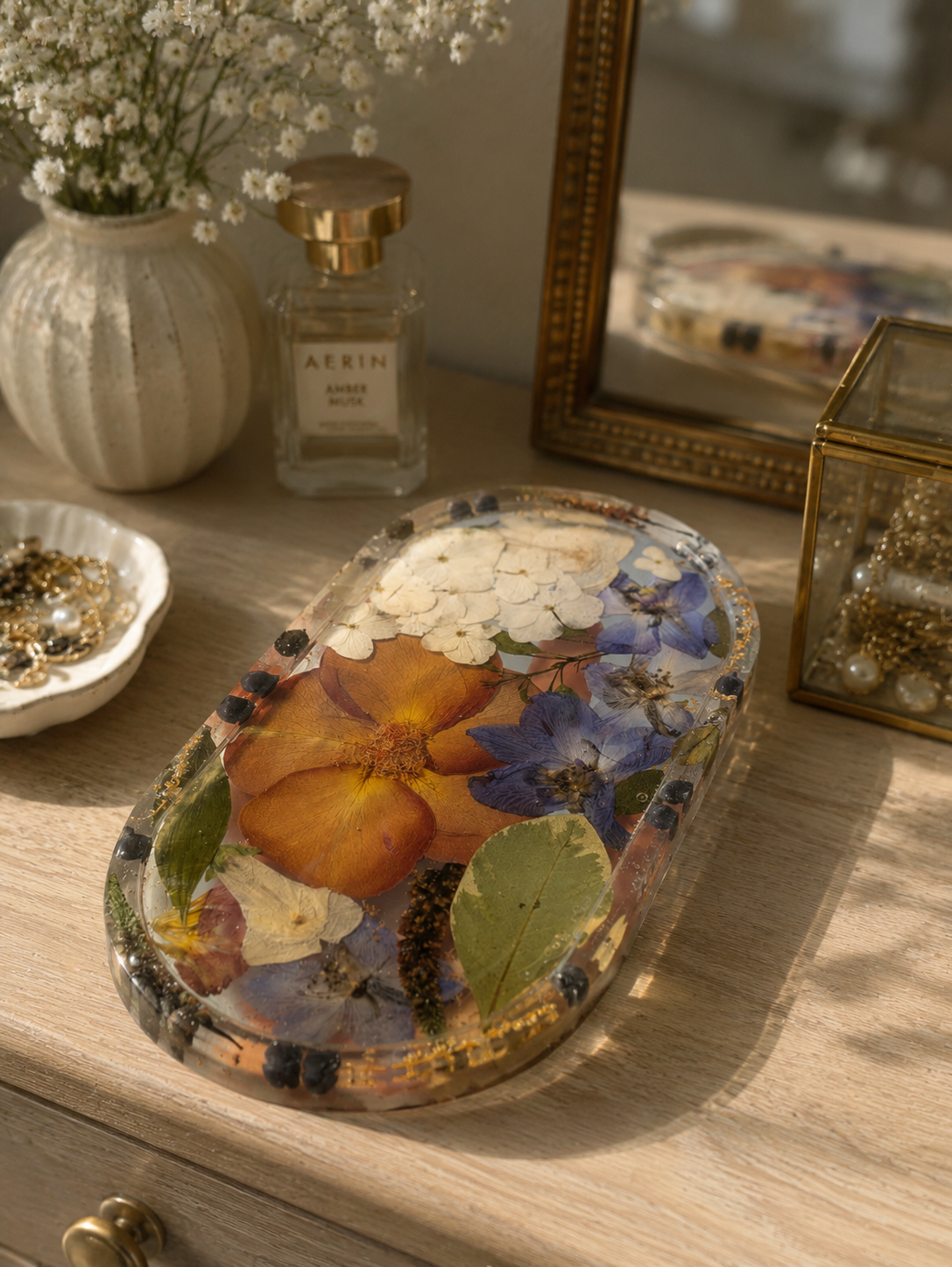 Ever After Botanical Jewelry Dish | Forever Floral Keepsake