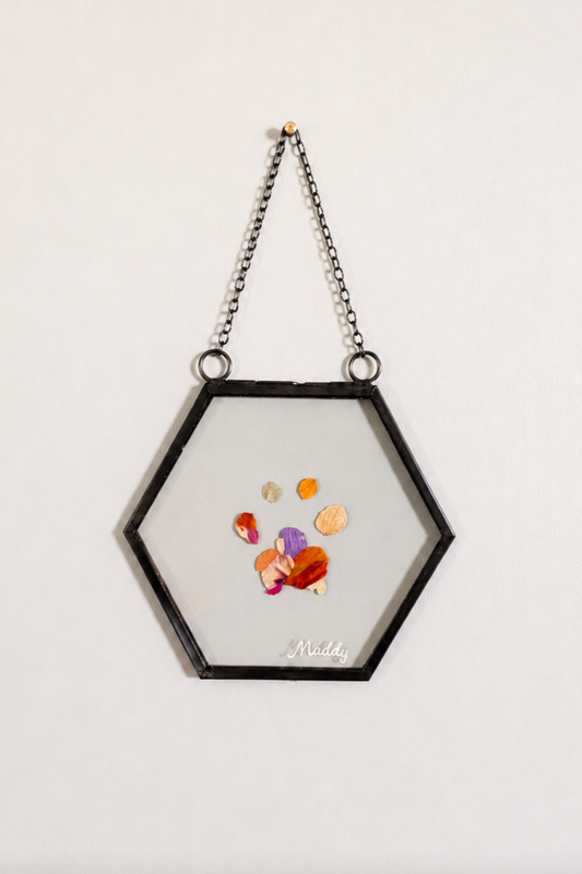 Floral Paw Print | Custom 3x3 Frame
