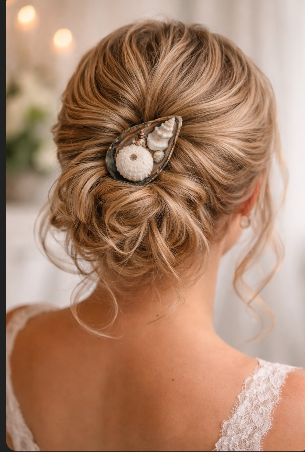 Oyster & Pearl Hair Clip
