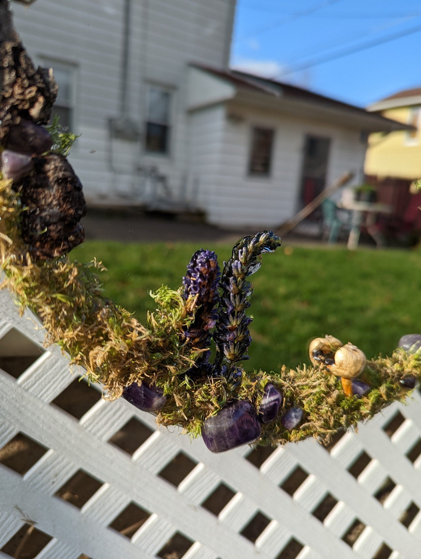 Forest Fairy Amethyst Mirror 11" in