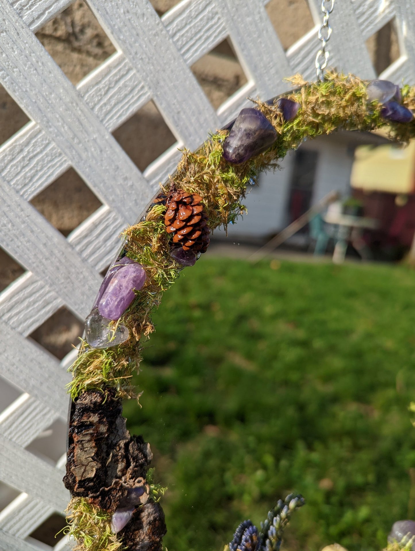 Forest Fairy Amethyst Mirror 11" in