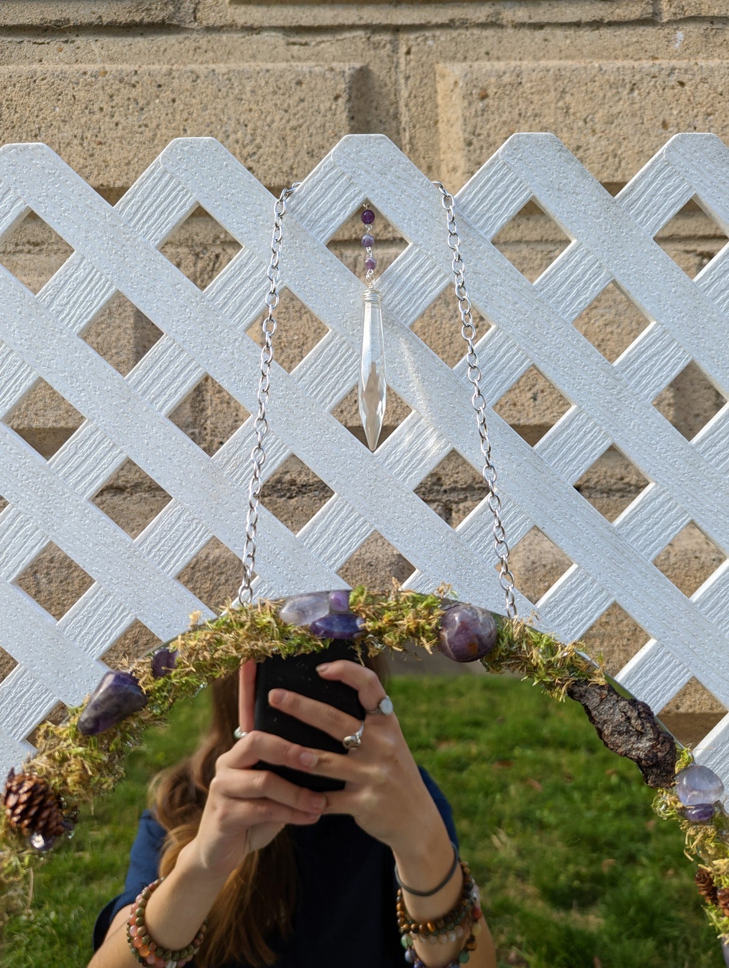 Forest Fairy Amethyst Mirror 11" in